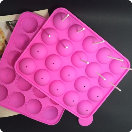 20 Cavity Silicone Pink Lolly Pop Party 1