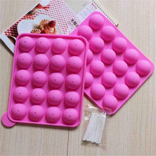 20 Cavity Silicone Pink Lolly Pop Party 3