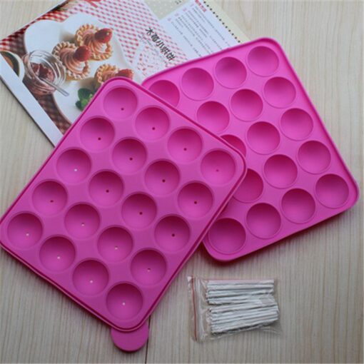 20 Cavity Silicone Pink Lolly Pop Party 4