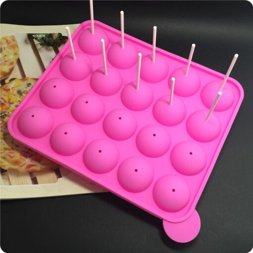 20 Cavity Silicone Pink Lolly Pop Party