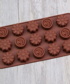 3 Type Flower Shape Silicone Chocolate Mold 1