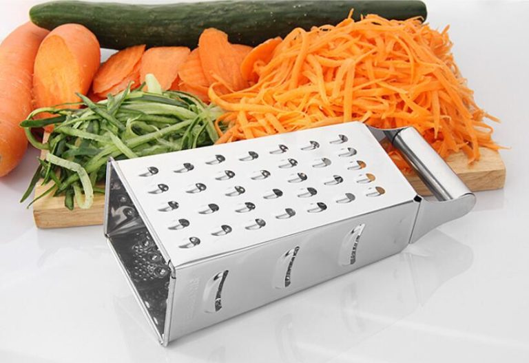 Box Grater, 4Sided Stainless Steel Large 10inch Grater For Parmesan