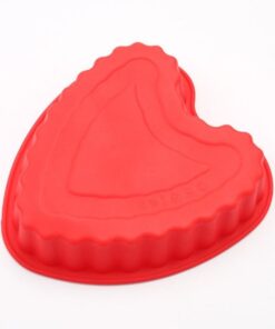 Cupcake Baking Mold Heart Shape Red Silicone