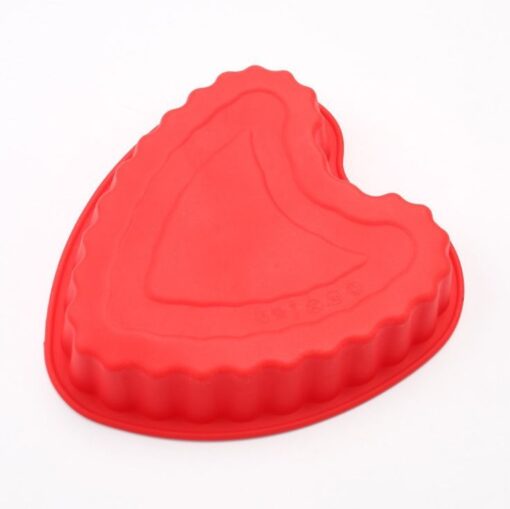 Cupcake Baking Mold Heart Shape Red Silicone