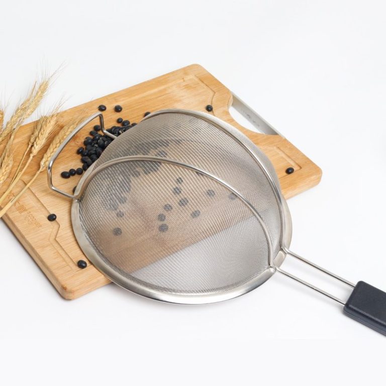 Large Stainless Steel Fine Mesh Strainer With Reinforced Frame And