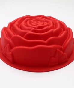 Red Rose Shape Holiday and Birthday Cake 3