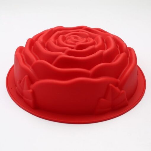 Red Rose Shape Holiday and Birthday Cake 3