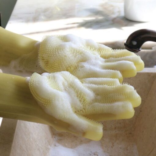 Silicone Gloves Eco Friendly Scrubber Cleaning 1