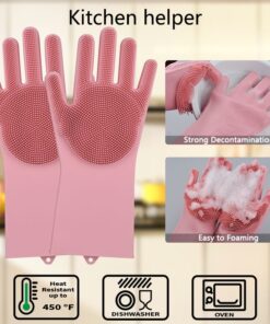 Silicone Gloves Eco Friendly Scrubber Cleaning 4