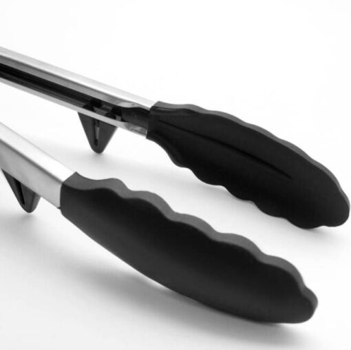 Stainless Steel Salad Tongs Kitchen Tongs with 2