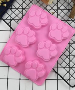 Lovely Silicone Dog Cat Paw Footprint Fondant
